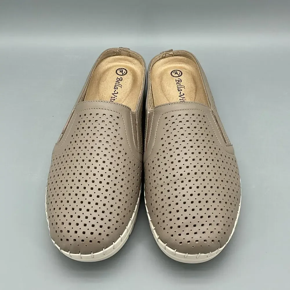 NEW Bella Vita Women’s Refresh Athleisure Mules Gray Size 9.5W